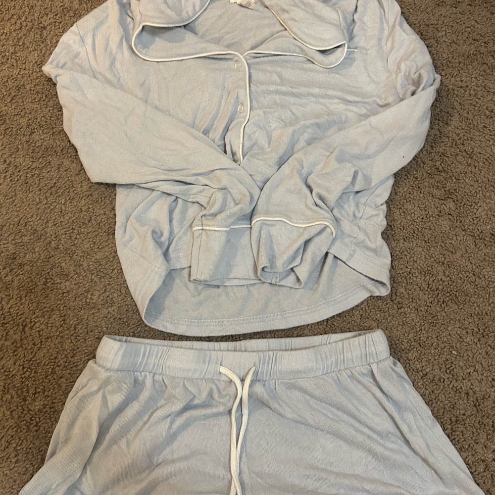 Forever 21 Light Blue Pajama Set